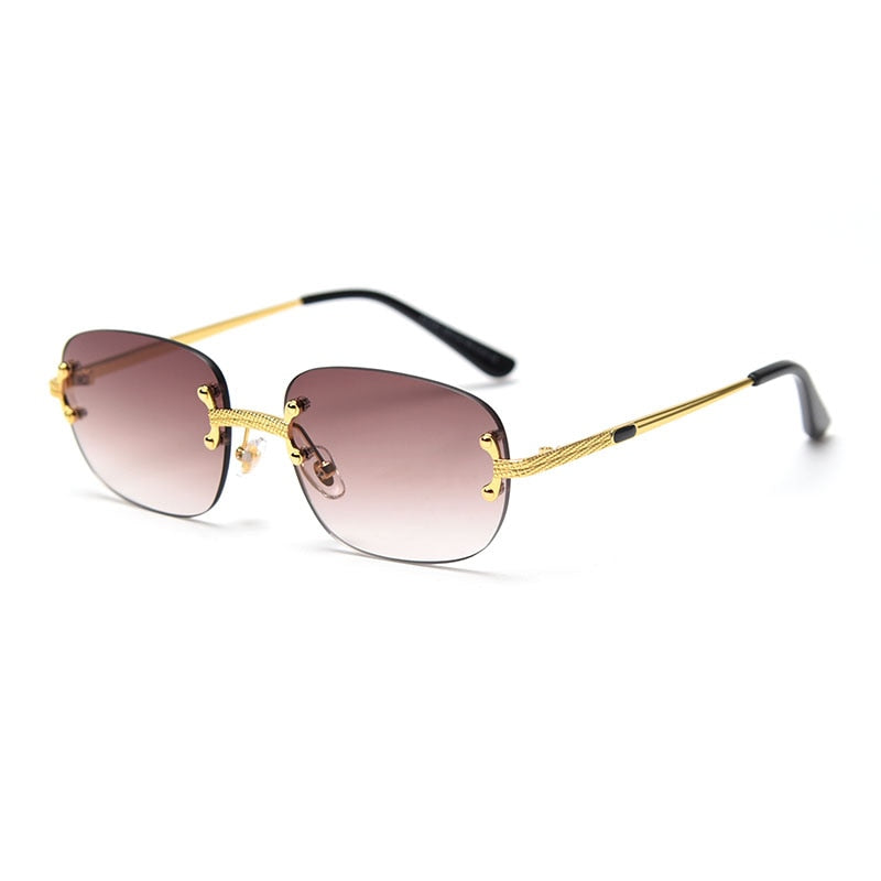 Rimless Sunglasses Women Retro Square Frameless Sun Glasses Men In Bulk Vendor Sun Glasses For Women Fashion