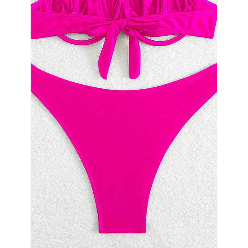 Color Separated Bikini Swimwear for Women, Sexy Three-Piece Bikini