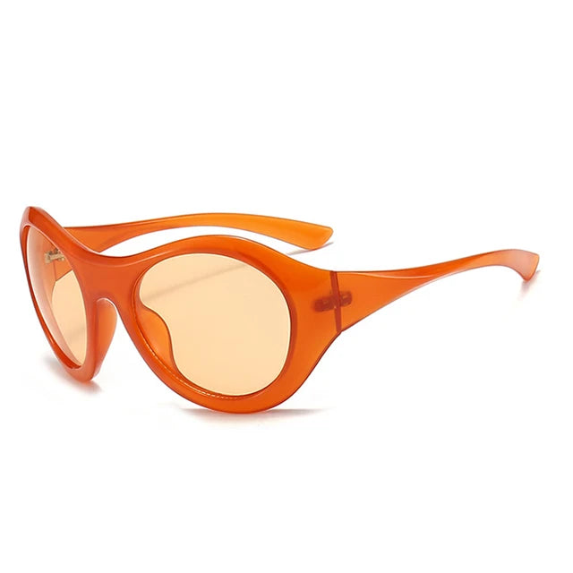Oversized Oval Sunglasses Women Fashion Y2K Punk Men Outdoor Sports Sun Glasses Shades UV400