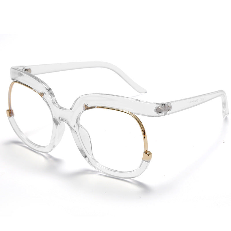 Large Frame Glasses Trendy Round Frame Glasses Women Can Match Myopia Glasses