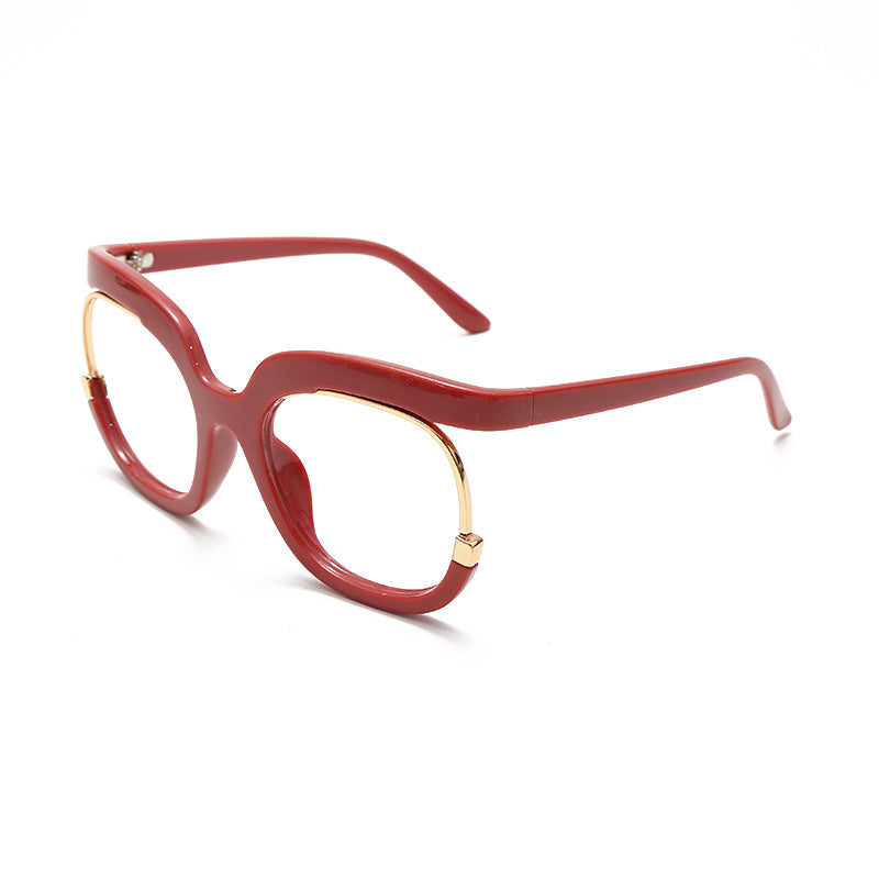 Large Frame Glasses Trendy Round Frame Glasses Women Can Match Myopia Glasses