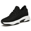 Tie-up Height-Increasing Shoes for Men, Breathable Mesh Casual Dad Shoes