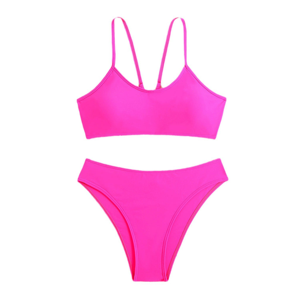 Solid color bikini nylon
