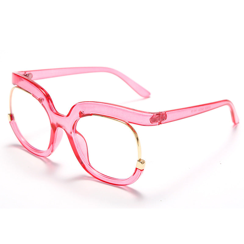 Large Frame Glasses Trendy Round Frame Glasses Women Can Match Myopia Glasses