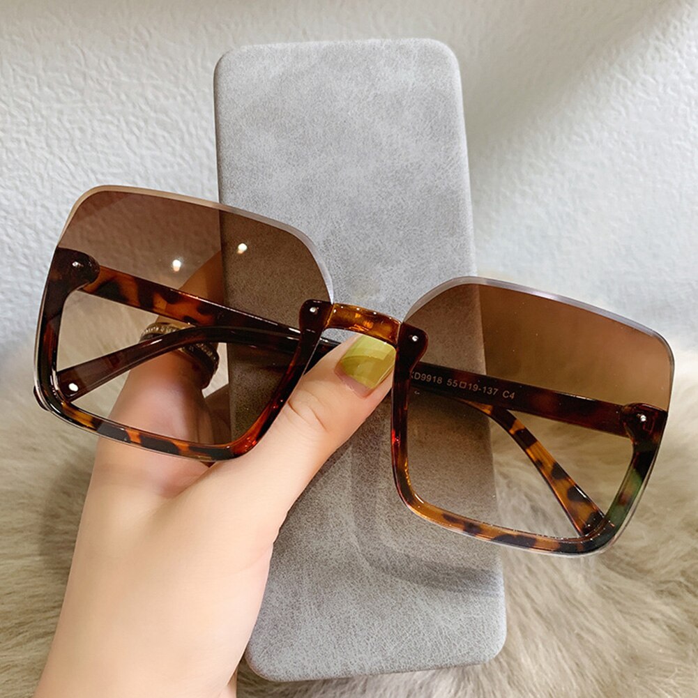 Gradient Square Sunglasses Women Vintage Oversized Sun Glasses Men Brand Designer Trend Colored Glasses Outdoor UV400