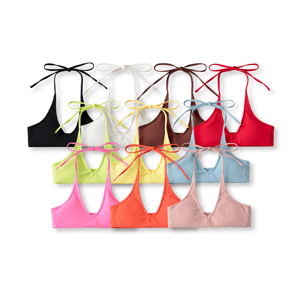 Strap neck bikini vest