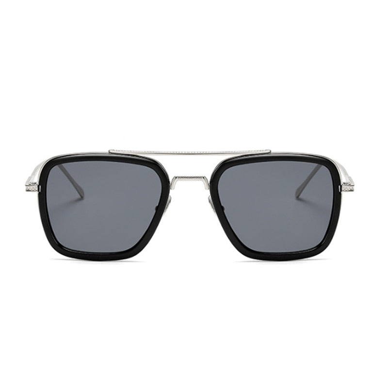 Black Sunglasses Woman/man Mirrored Designer Brand Woman Glasses Vintage Blue Lens Sun Glasses Female UV400