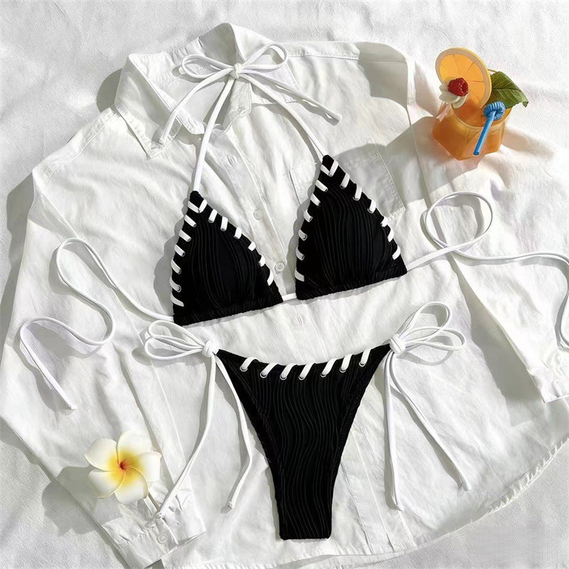 Sexy Bikini Swimwear for Women, Special Fabric Triangle Bikini