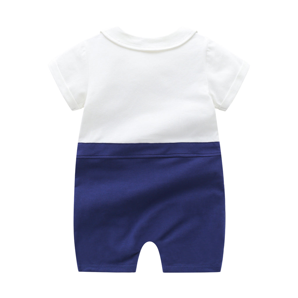 Short sleeved bow jumpsuit