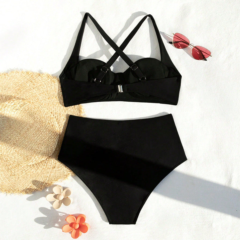 Sexy Solid Color Bikini Swimwear for Women