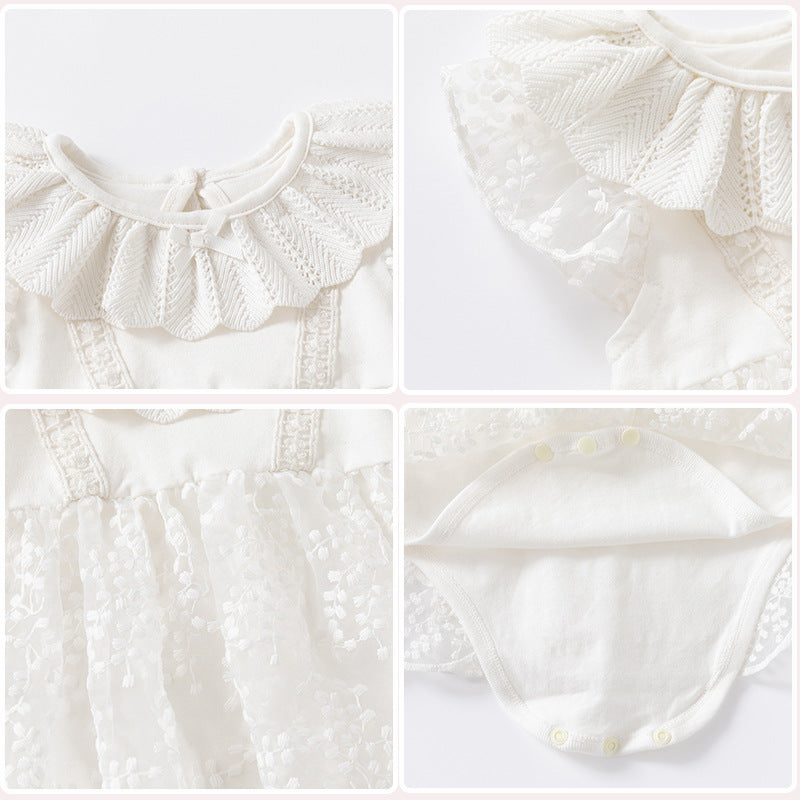 Mesh round neck dress