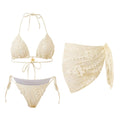 Lace bikini three piece set