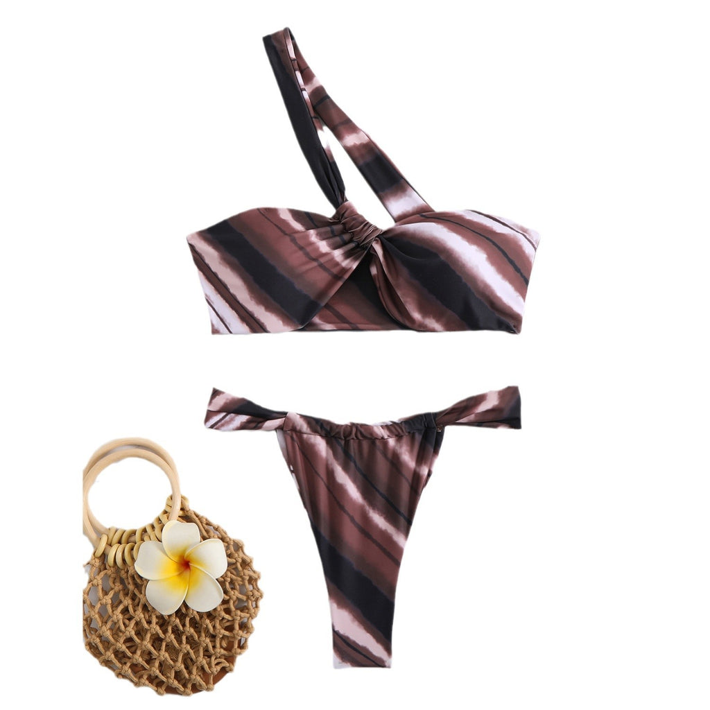 Triangular women's neck hanging bikini