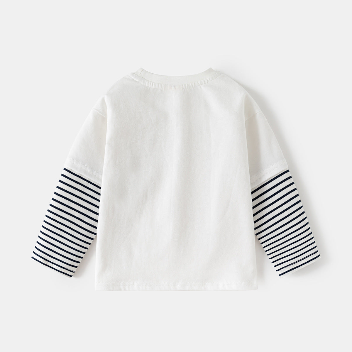 Long Sleeve Cartoon Patchwork Top for Boys,Basic Inner Wear
