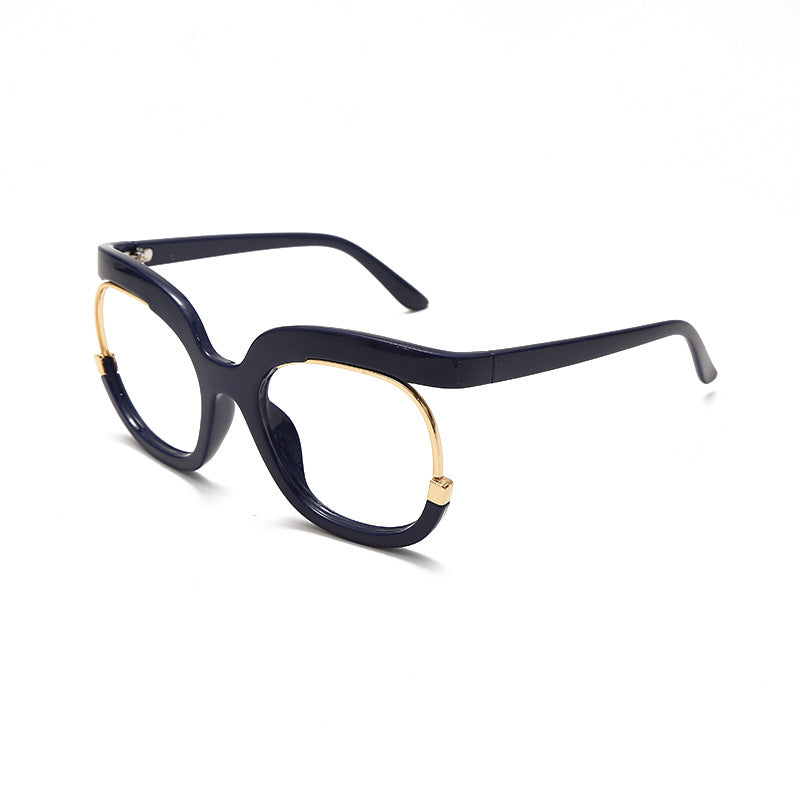 Large Frame Glasses Trendy Round Frame Glasses Women Can Match Myopia Glasses