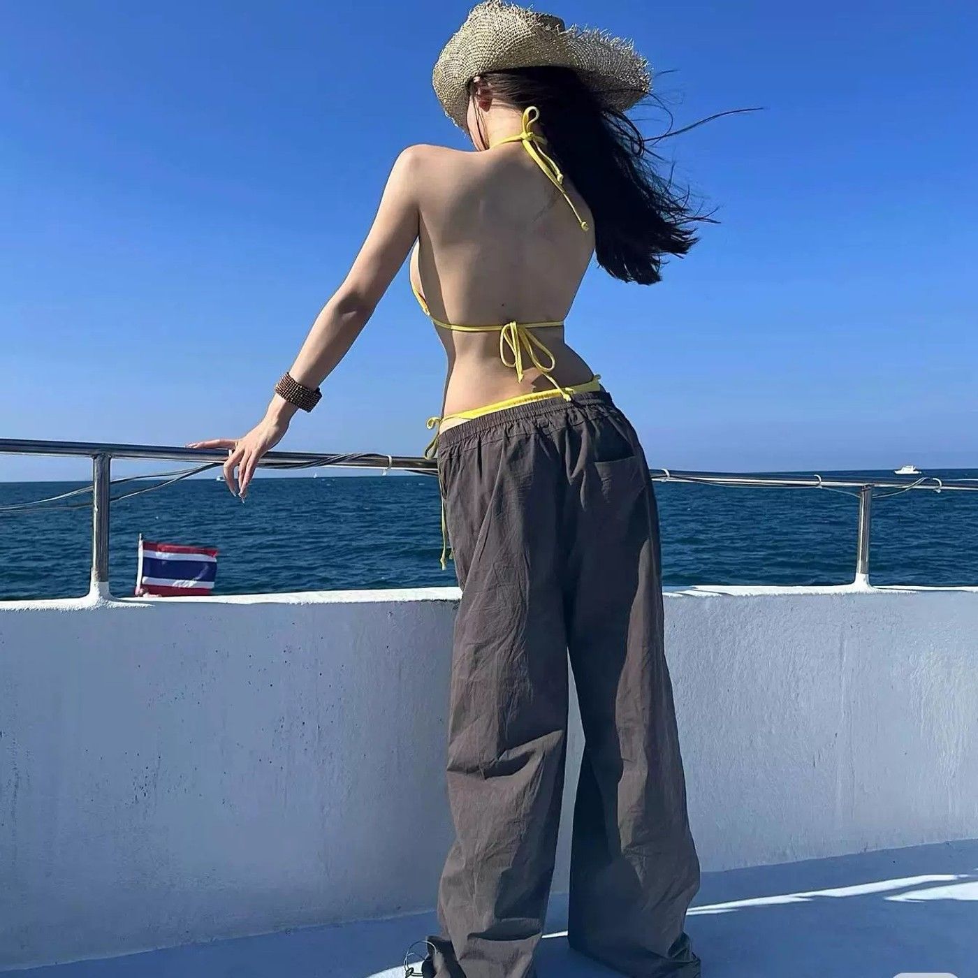 Solid Color Bikini, Sexy Backless, Push-Up, Separated Swimsuit for Women