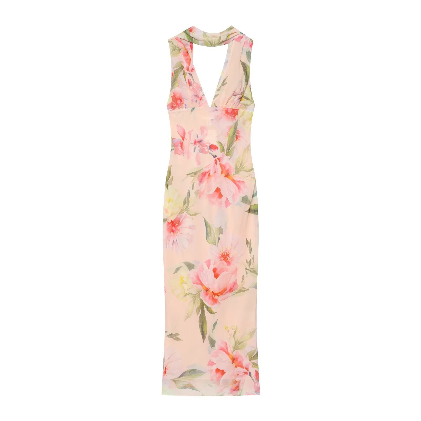 Spicy girl scarf decoration chiffon dress