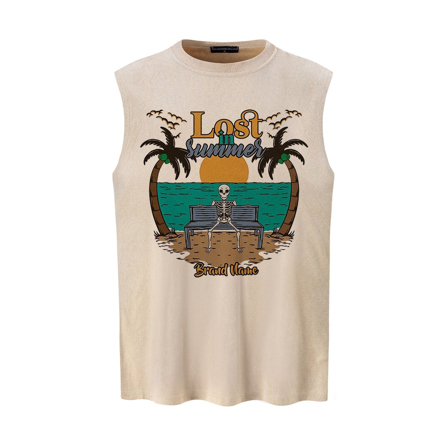 Skeleton Beach Printed Tank Top