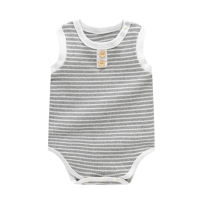 Striped sleeveless newborn clothing