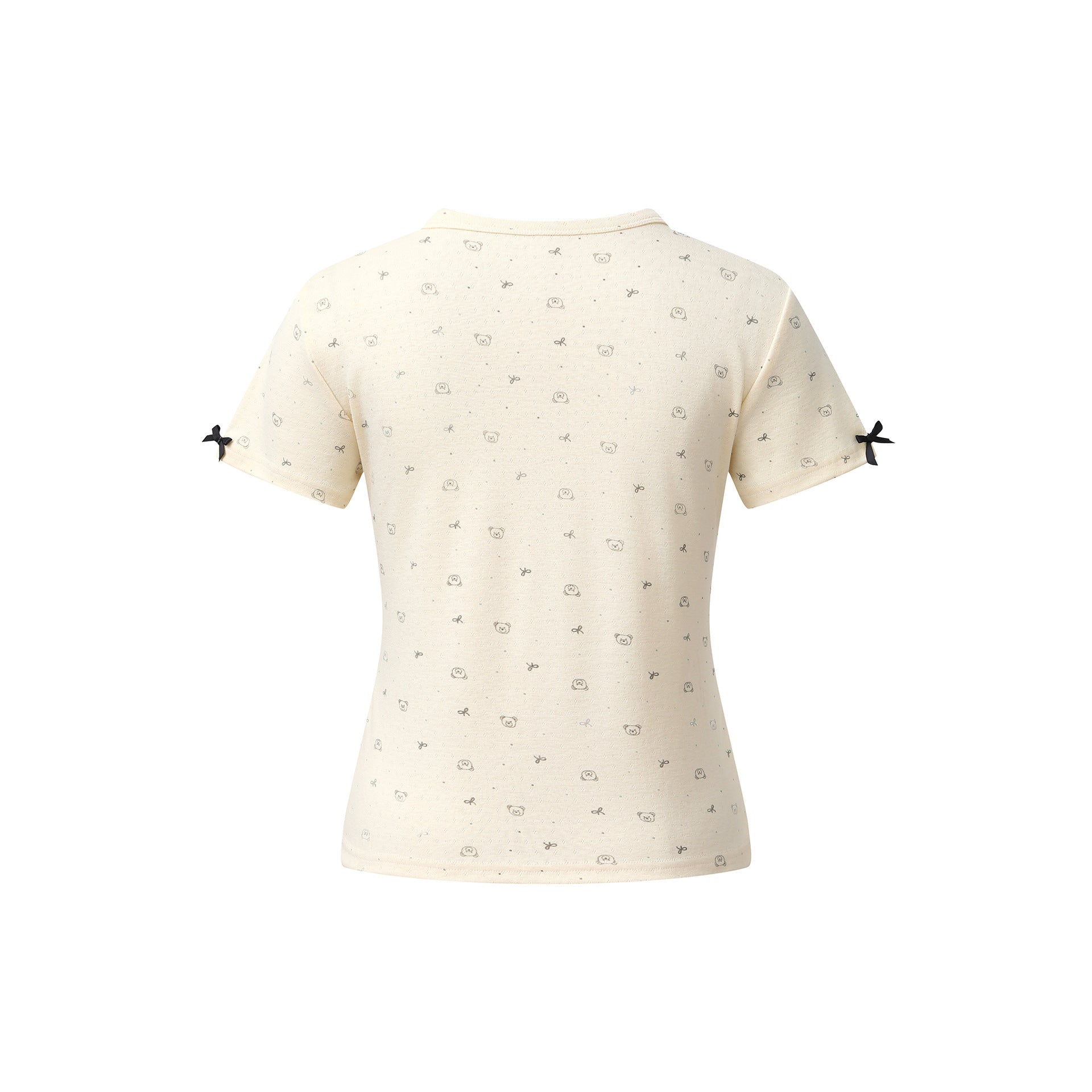 Loose Round Neck Short Sleeve Women's Top with Graffiti Print