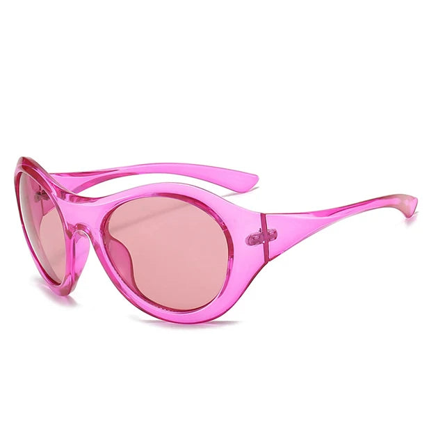 Oversized Oval Sunglasses Women Fashion Y2K Punk Men Outdoor Sports Sun Glasses Shades UV400