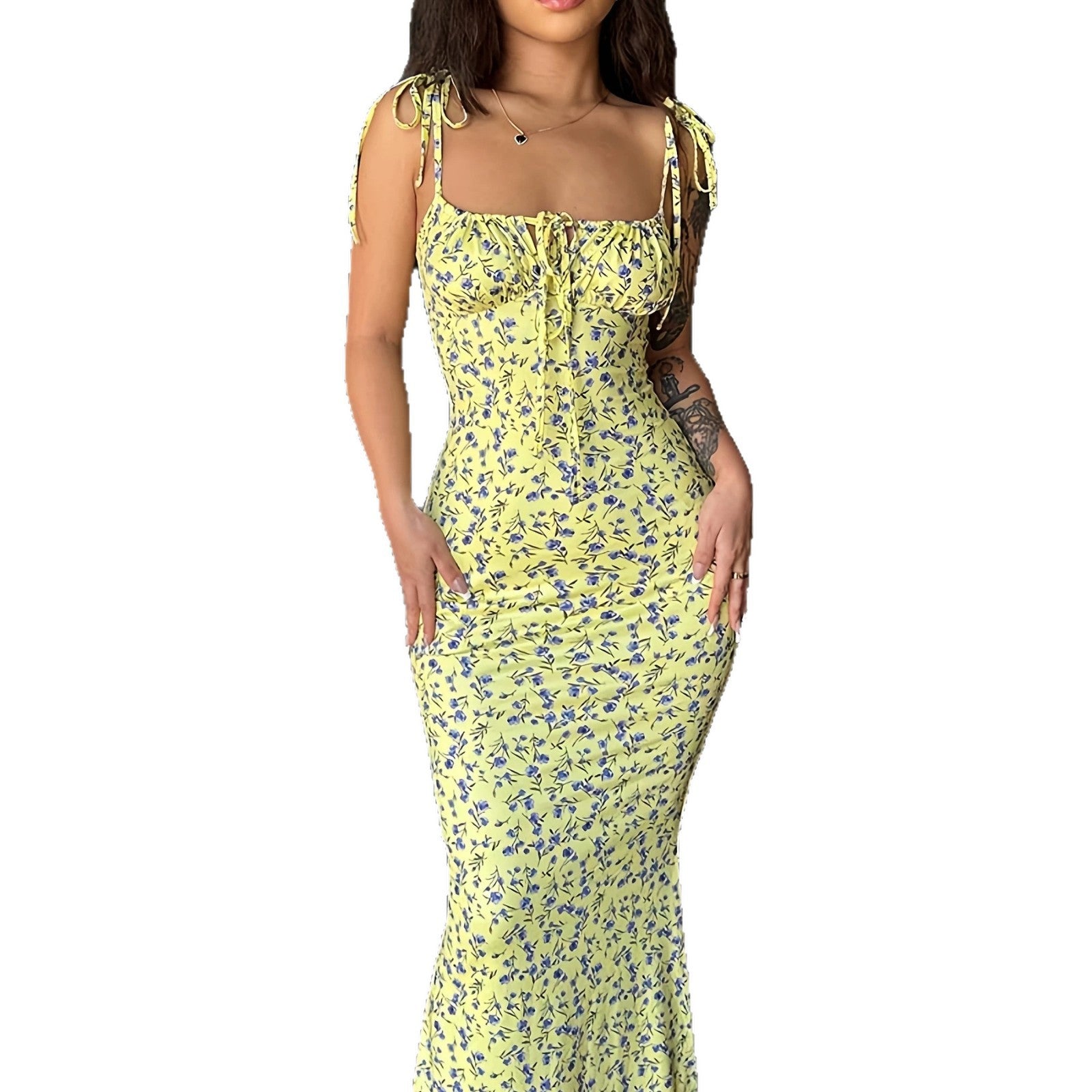 Floral spaghetti strap dress