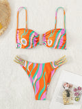 Ripple Pattern Bikini Set for Women