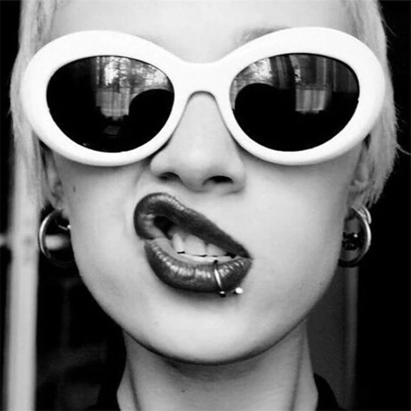 New Glasses Oval Sunglasses Ladies Glasses Trendy Hot Vintage Retro Sun Glasses Women's UV400