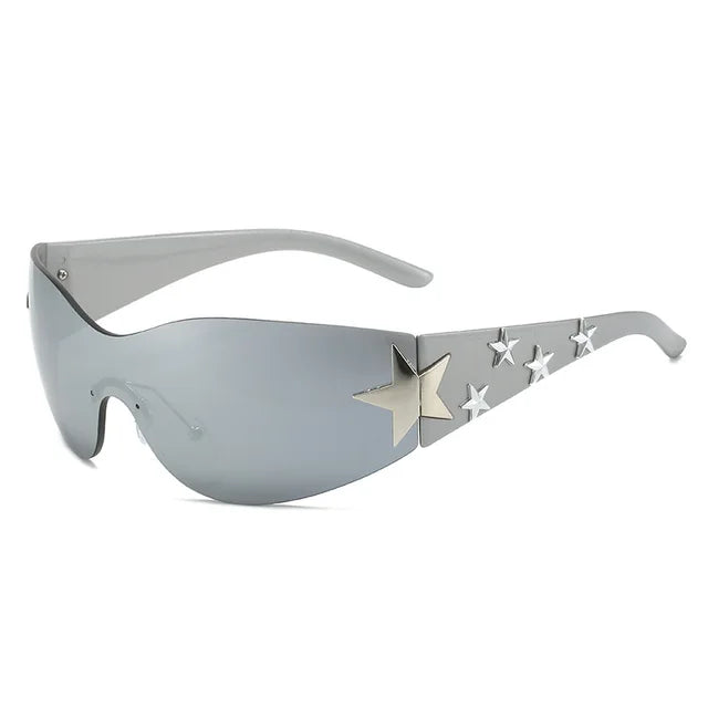 New diamond studded sunglasses five pointed star fashionable glasses
