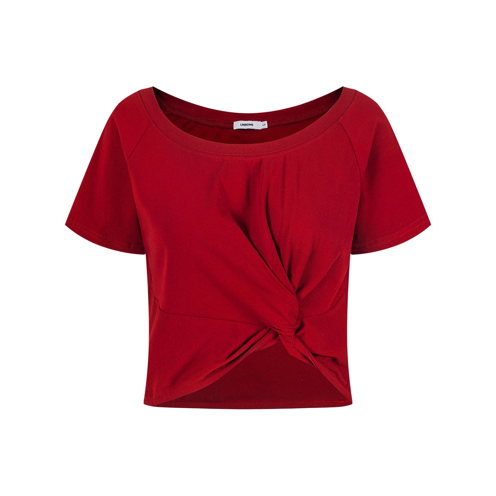 Women's Knitted Ribbed Fitted Wide Neck T-Shirt Short Crop Casual Short Sleeve