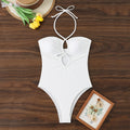 Conjoined hollow neck hanging triangle beach bikini