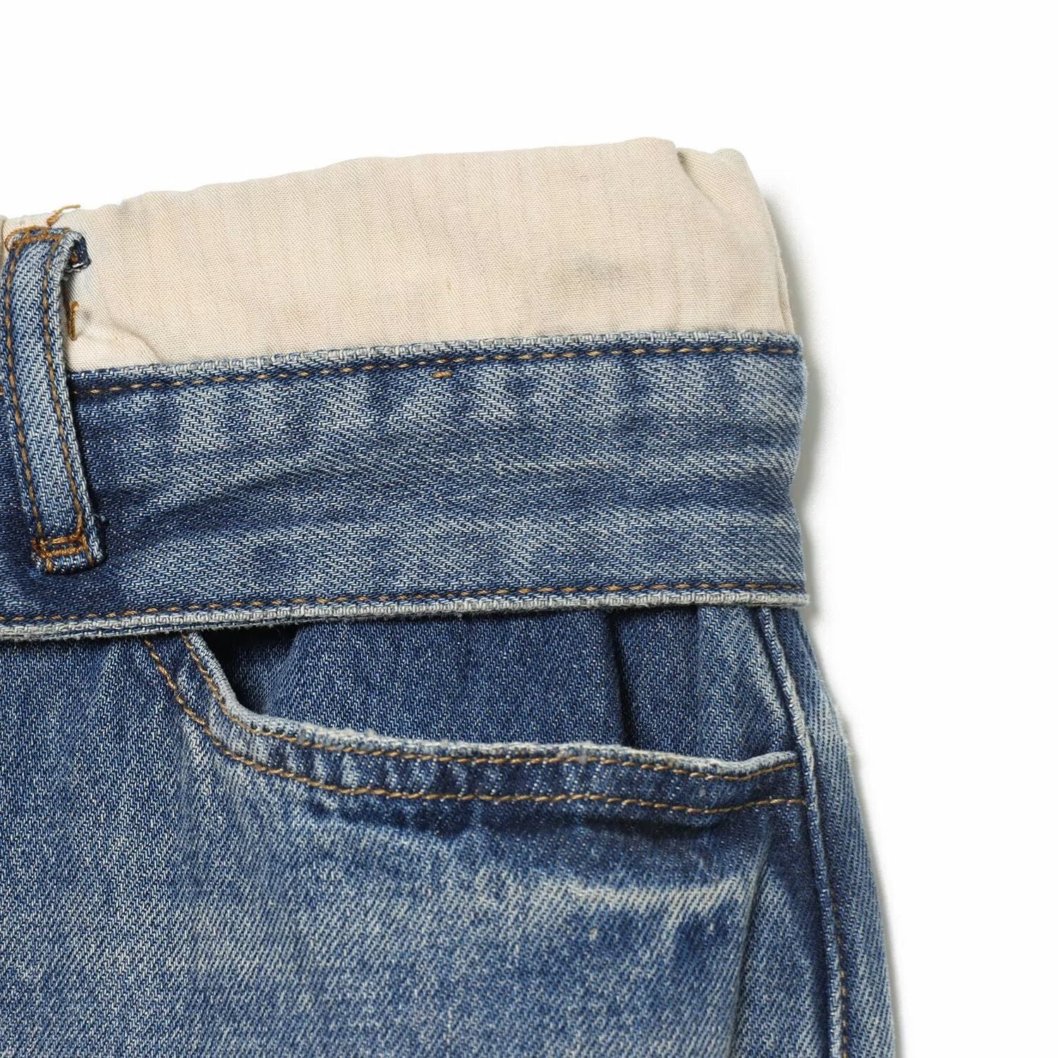 Street mid waist flared ripped jeans