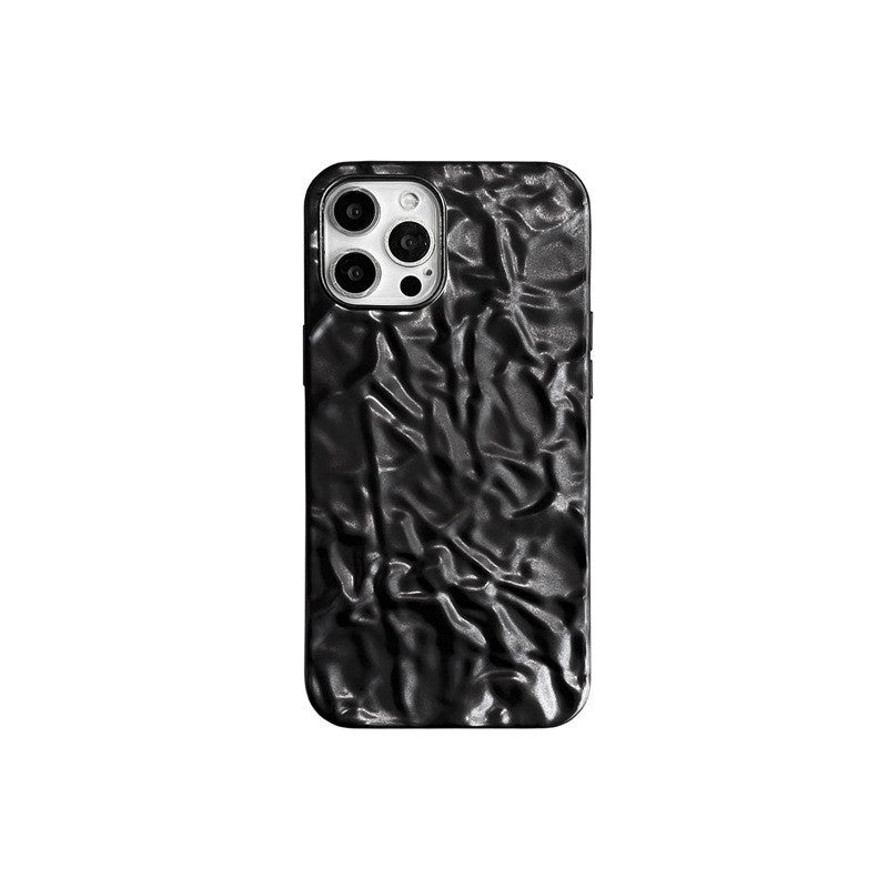 Electroplated origami pattern suitable for iPhone 17 Promax phone case Apple 16 matte red purple 14/15