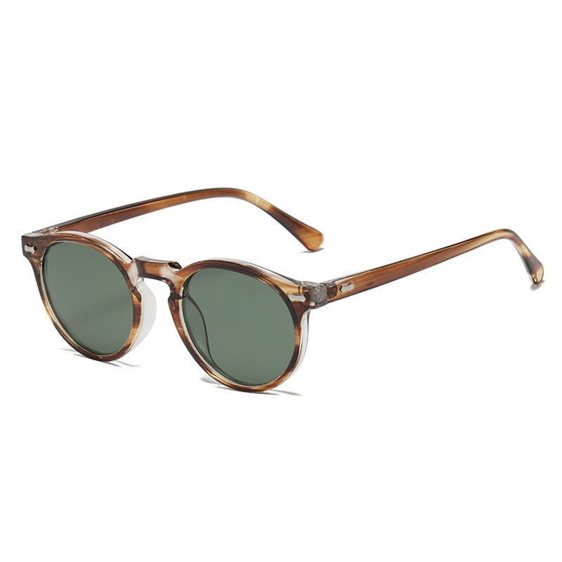 Fashion Sunglasses for Men Women Vintage Small Round Frame Sun Glasses Yellow Lens UV400 Goggles Shades Eyewear