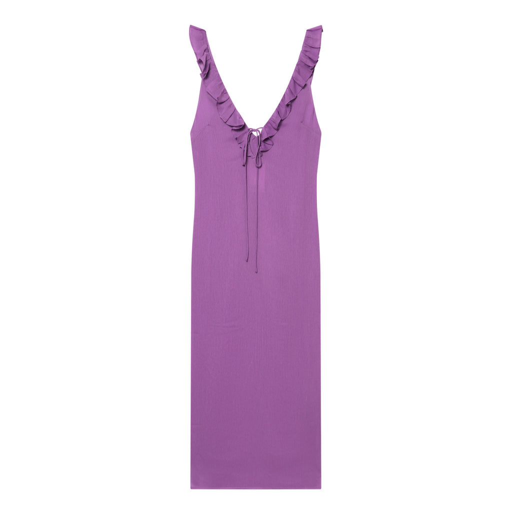 Ruffle women's dress with ruffled edges for summer