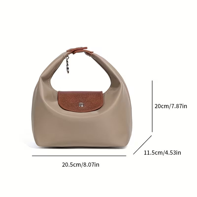 Premium Nylon Lunch Bag, Waterproof Insulated Lunch Box Tote, Handheld & Crossbody Dumpling Bag for Work, School, and Commuting