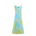 Holiday style printed pleated dress