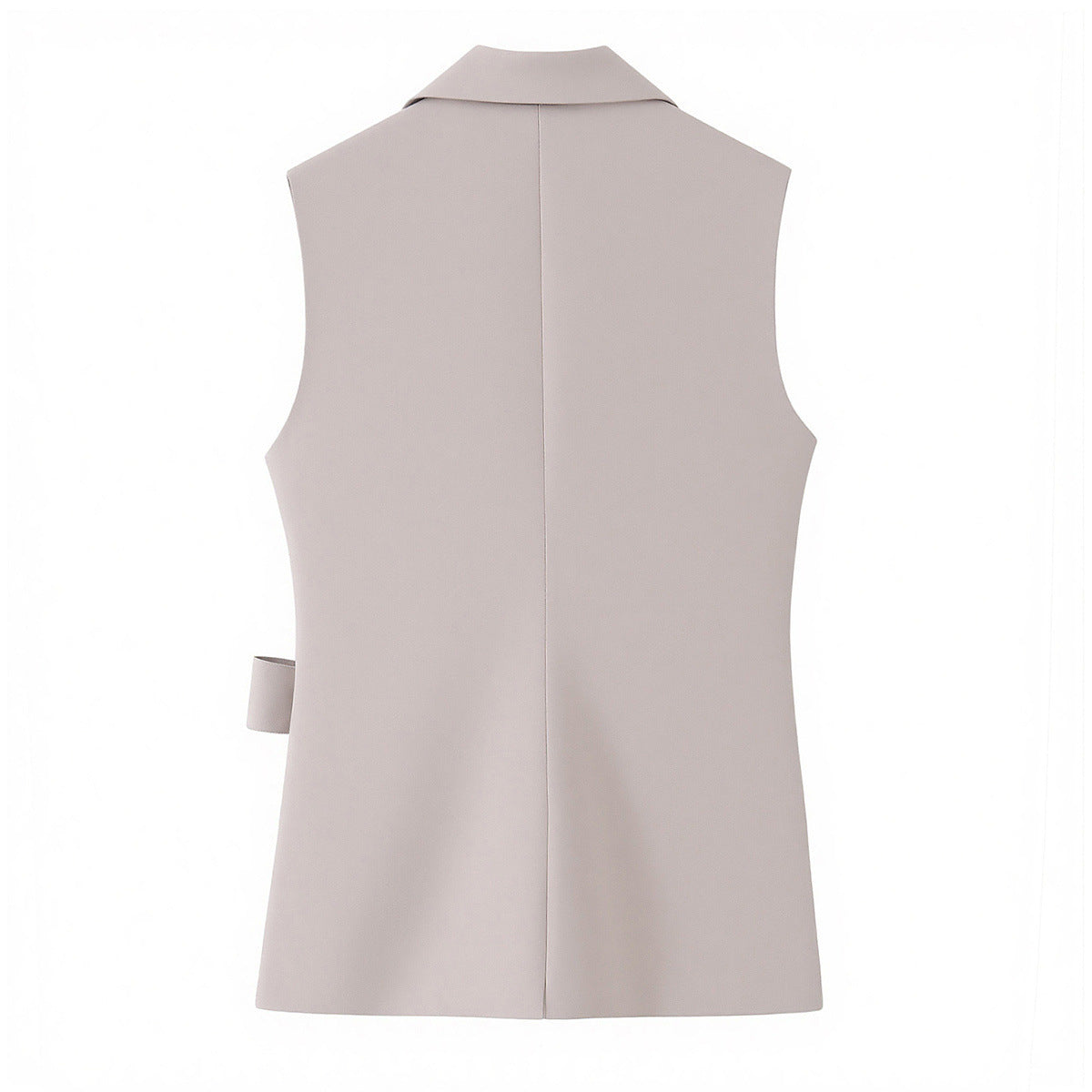Strap up buttonless suit vest+long storage set