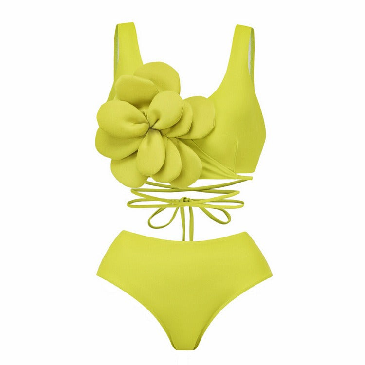 Sexy high waistband bikini three piece set