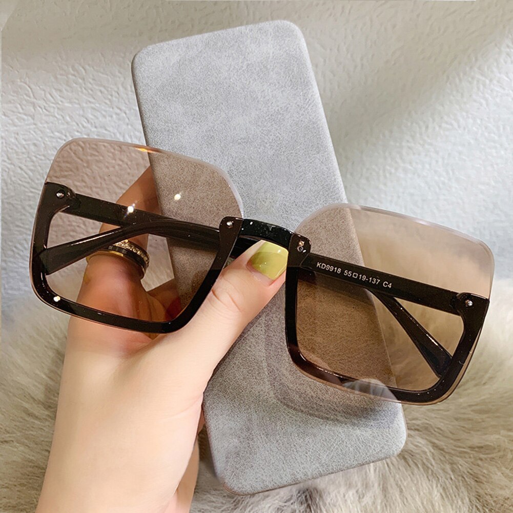 Gradient Square Sunglasses Women Vintage Oversized Sun Glasses Men Brand Designer Trend Colored Glasses Outdoor UV400