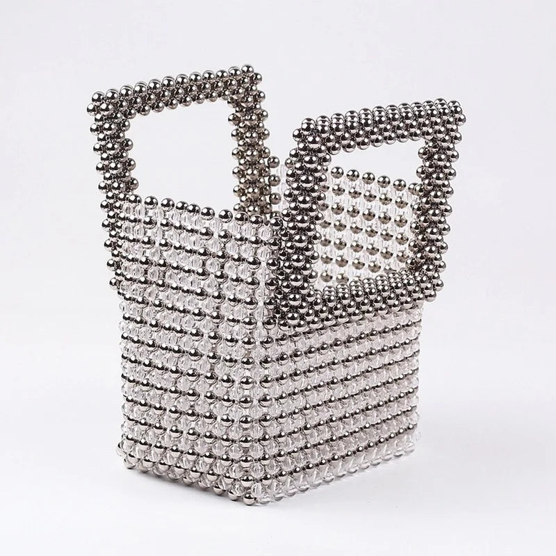Women Summer Fashion Top-handle Ladies Party Dinner Evening Handmade Exquisite Purses and Handbags