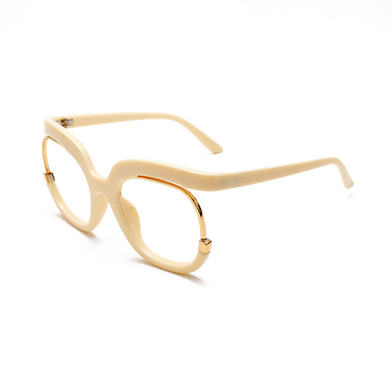 Large Frame Glasses Trendy Round Frame Glasses Women Can Match Myopia Glasses