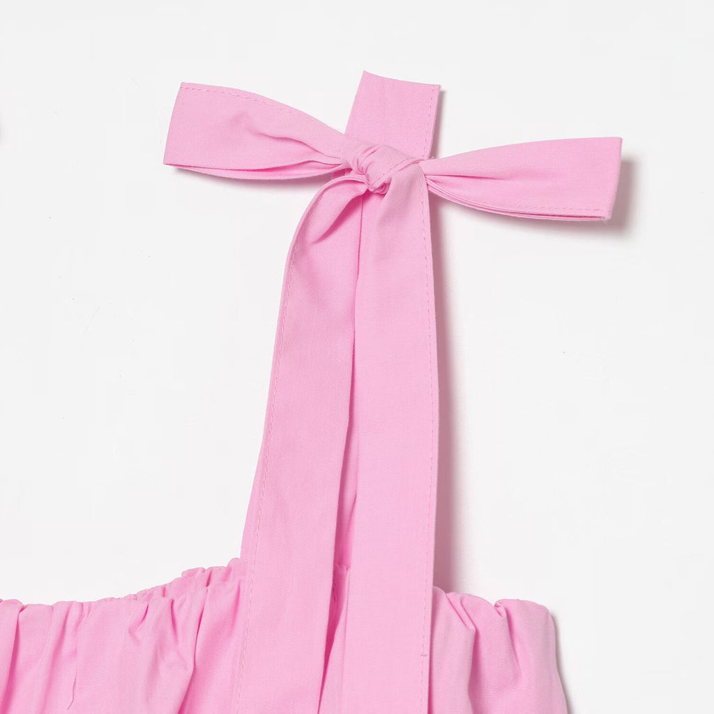 Sweet bow adorned MIDI dress