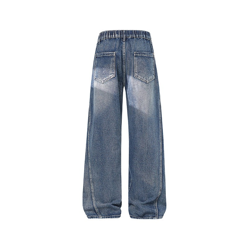 Denim Pants Men's Design Desert Style Flared Tapered Fit Casual Straight Leg Jeans