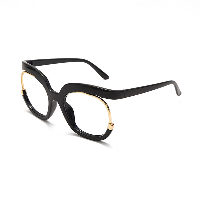 Large Frame Glasses Trendy Round Frame Glasses Women Can Match Myopia Glasses