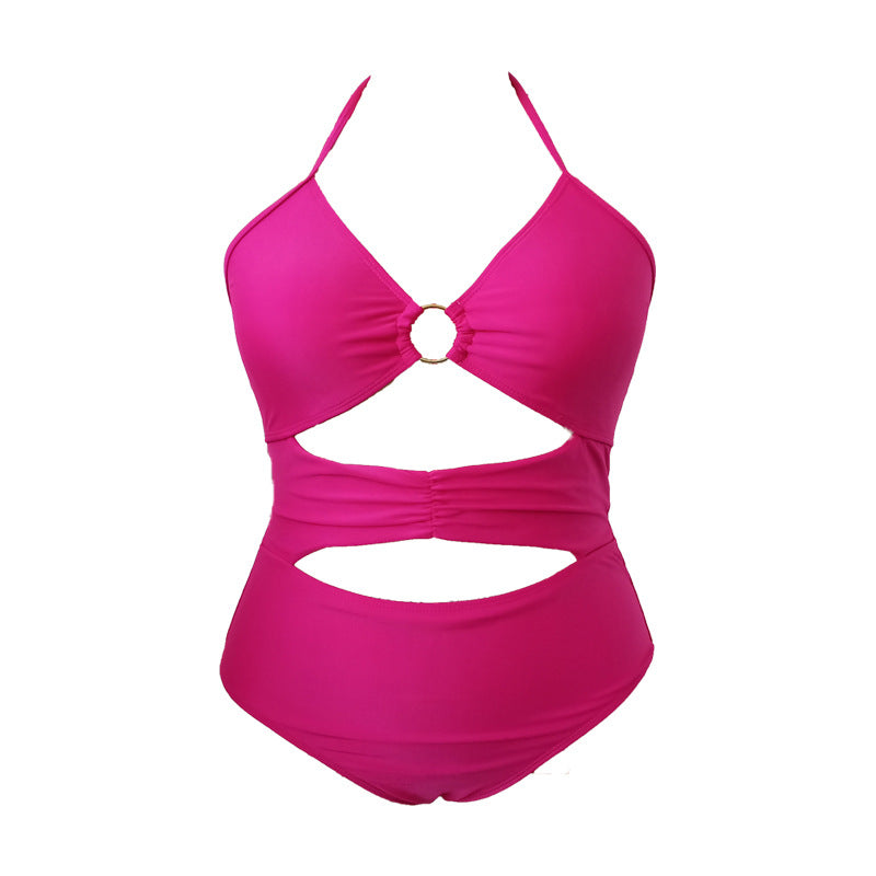 Sexy Solid Color Women's One-Piece Swimsuit