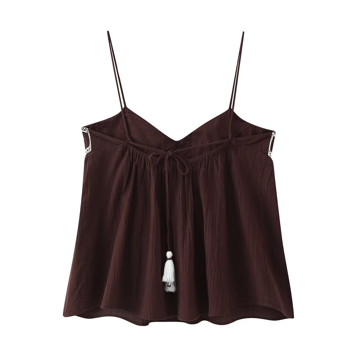 French style spicy girl embroidered camisole top