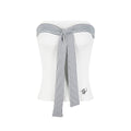 Bow Crop Top for Women, Fitted Slimming Embroidered Knit Vest