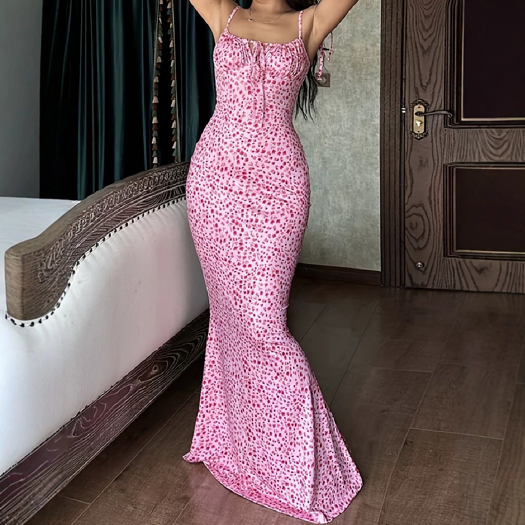 Floral spaghetti strap dress