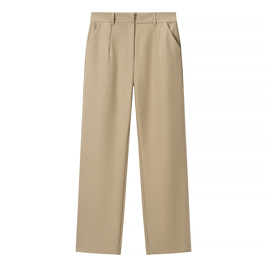 Commuting style elegant suit jacket+casual pants set
